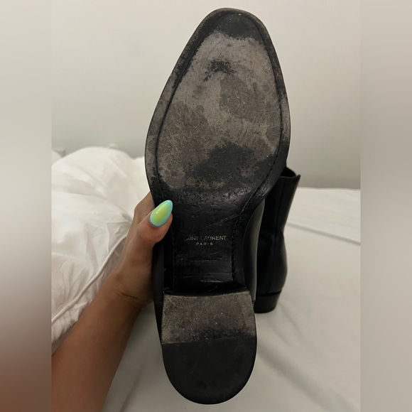 YSL / Saint Laurent WYATT CHELSEA BOOTS IN SMOOTH LEATHER size 47 - Picture 5 of 7